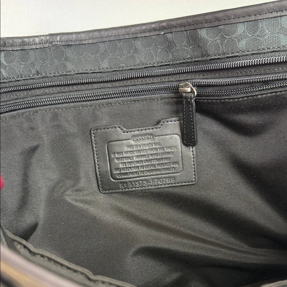 Coach F70759 Black Signature Men's Briefcase